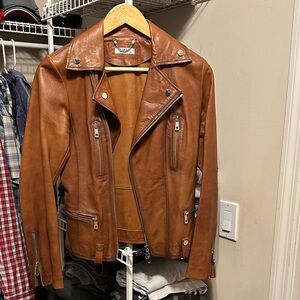 Desa luxury Brown Leather  Jacket